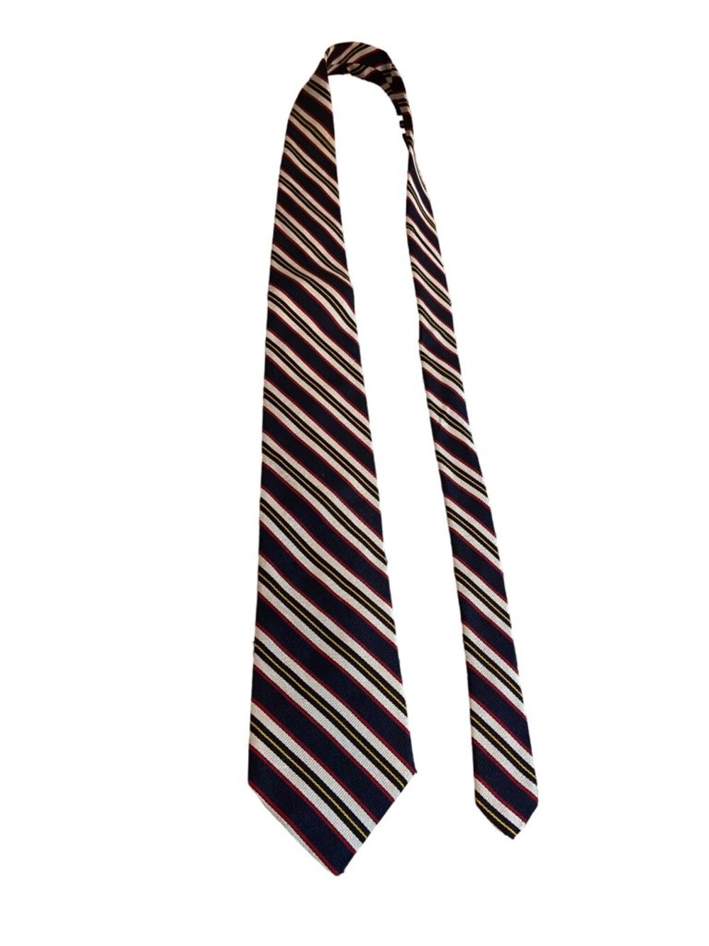Astford & Brooks London Silk Necktie Stripe Navy Red Classic Designer Dad Career